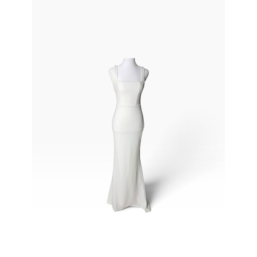 Lulus White Off The Shoulder Corset Bustier Maxi Dress Size XS - Picture 3 of 9
